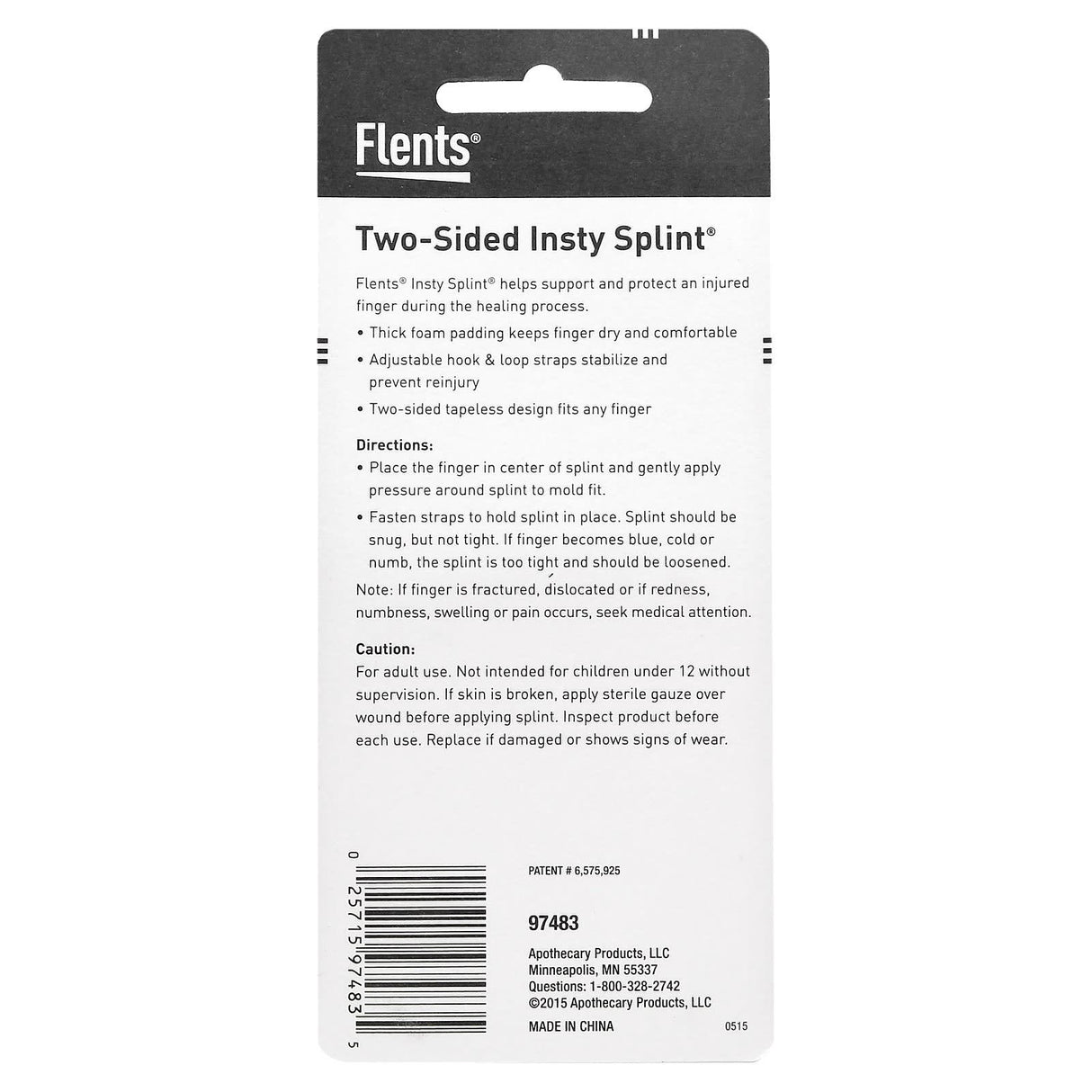 Flents, Insty Splint, Two-Sided, M, 1 Count - Supply Center USA