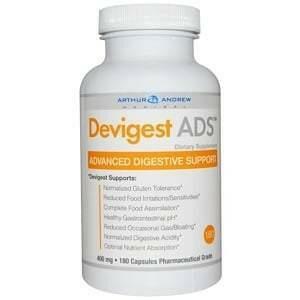 Arthur Andrew Medical, Devigest ADS, Advanced Digestive Support, 400 mg, 180 Capsules - Supply Center USA