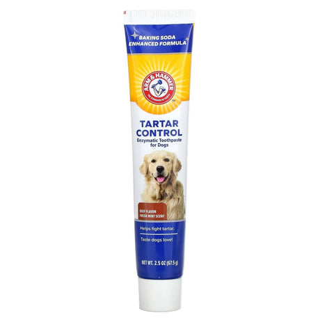 Arm & Hammer, Tartar Control, Enzymatic Toothpaste for Dogs, Beef, 2.5 oz (67.5 g) - Supply Center USA