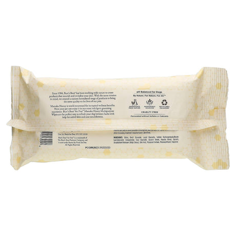 Burt's Bees, Manuka Honey Multipurpose Wipes with Kelp, For Dogs, Milk & Honey, 50 Wipes - Supply Center USA