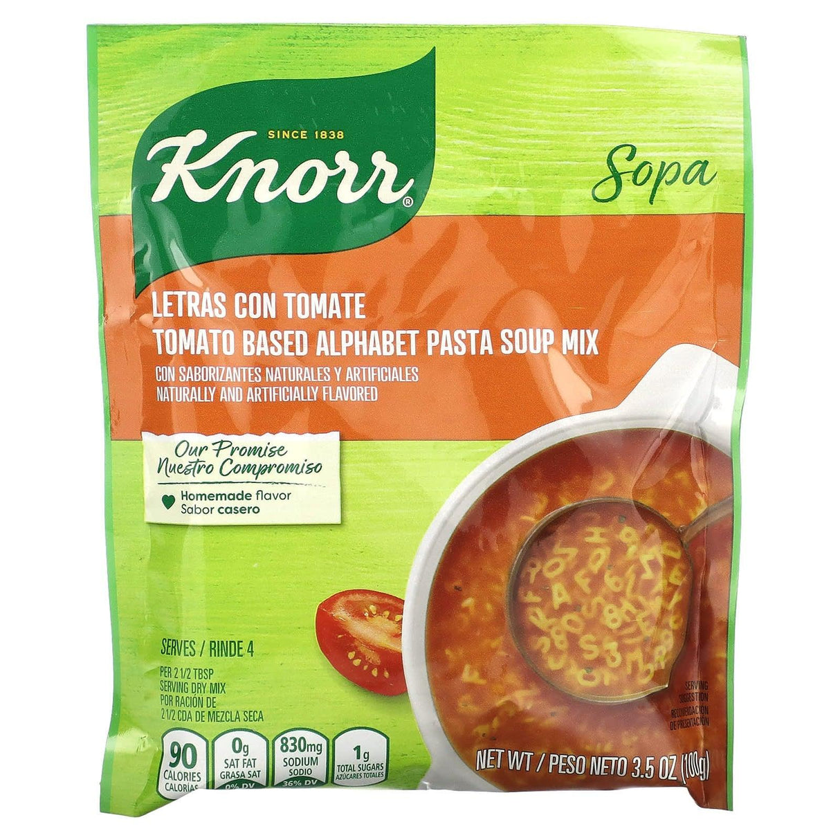 Knorr, Tomato Based Alphabet Pasta Soup Mix, 3.5 oz (100 g) - Supply Center USA