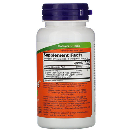 Now Foods, ElderMune, Immune System Support, 90 Veg Capsules - Supply Center USA