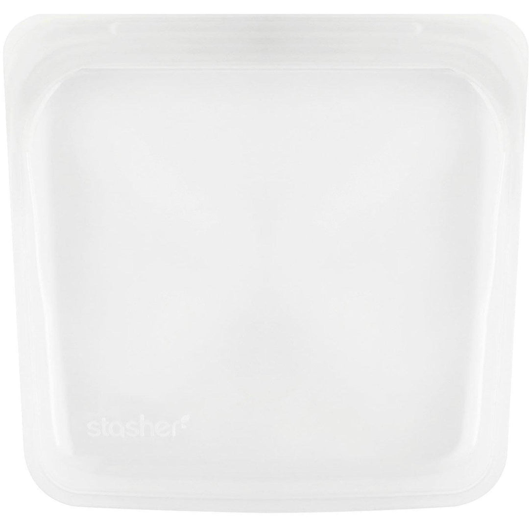 Stasher, Reusable Silicone Food Bag, Sandwich Size Medium, Clear, 15 fl oz (450 ml) - HealthCentralUSA