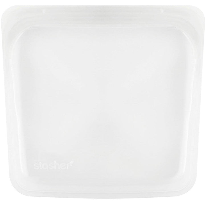 Stasher, Reusable Silicone Food Bag, Sandwich Size Medium, Clear, 15 fl oz (450 ml) - HealthCentralUSA