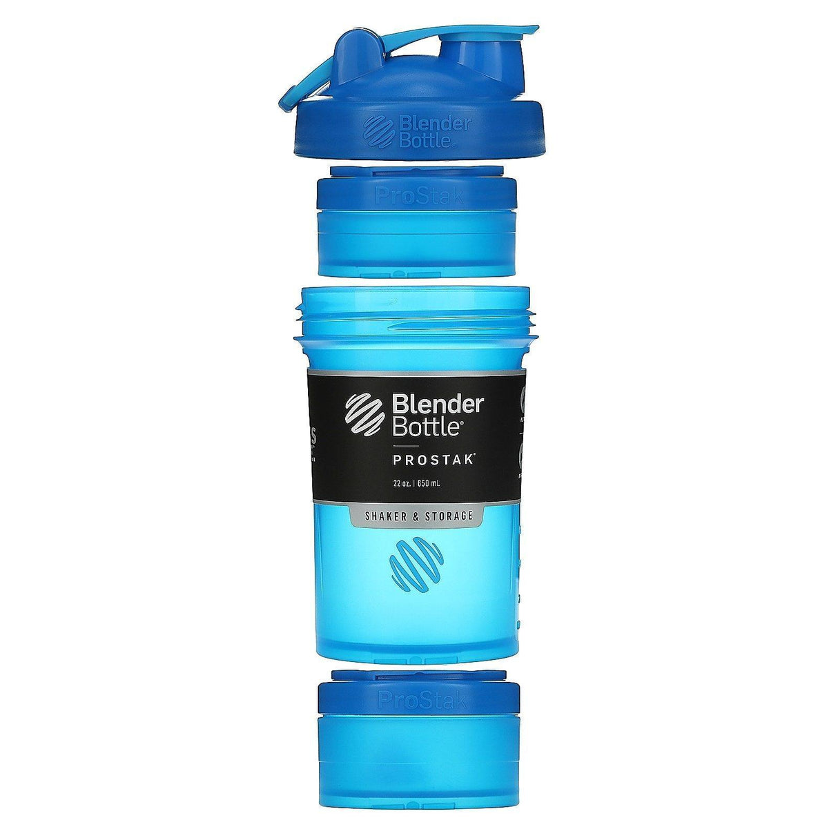 Blender Bottle, ProStak, Cyan, 22 oz, 650 ml - Supply Center USA