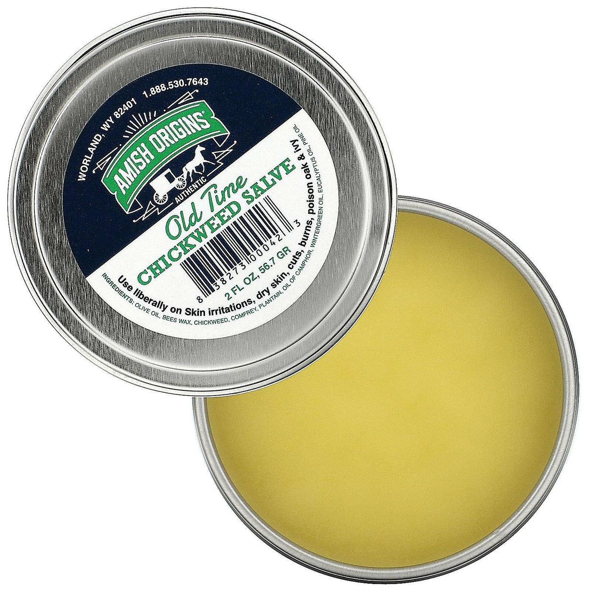 Amish Origins, Old Time Chickweed Salve, 2 fl oz (56.7 gr) - Supply Center USA