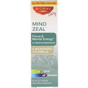 Bioray, Mind Zeal, Focus & Mental Energy, Alcohol Free, 2 fl oz (60 ml) - Supply Center USA