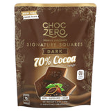 ChocZero, 70% Cocoa Dark Chocolate Squares, Sugar Free, 10 Pieces, 3.5 oz