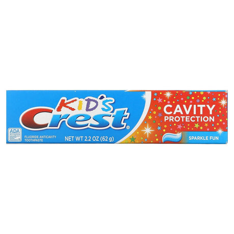 Crest, Kids, Cavity Protection, Fluoride Anticavity Toothpaste, Sparkle Fun, 2.2 oz (62 g) - Supply Center USA