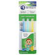 Baby Buddy, Brilliant, Baby Toothbrush, 4-24 Months, Blue, Mint, Yellow, 3 Toothbrushes - Supply Center USA