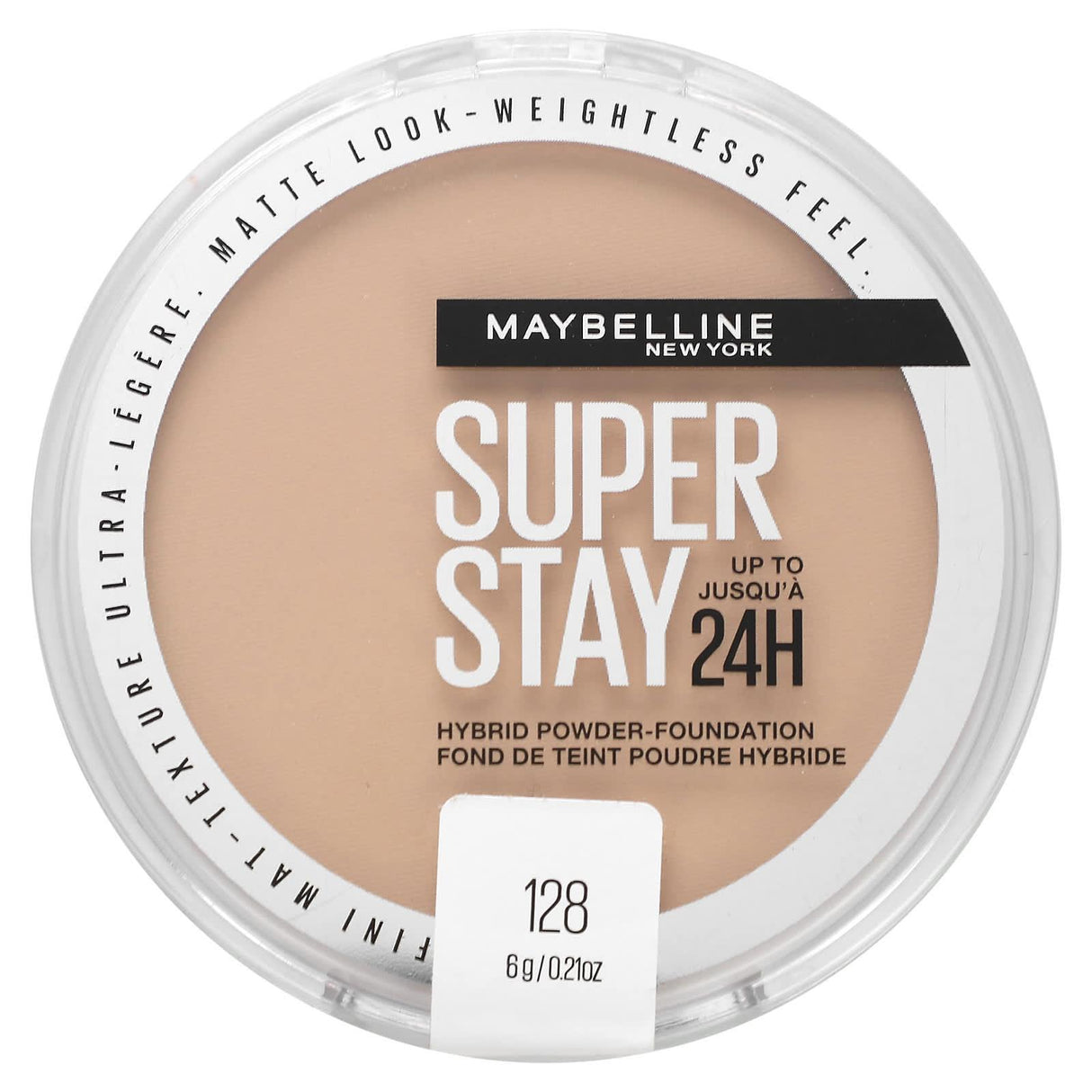 Maybelline, Super Stay, Hybrid Powder-Foundation, 128, 0.21 oz (6 g) - Supply Center USA