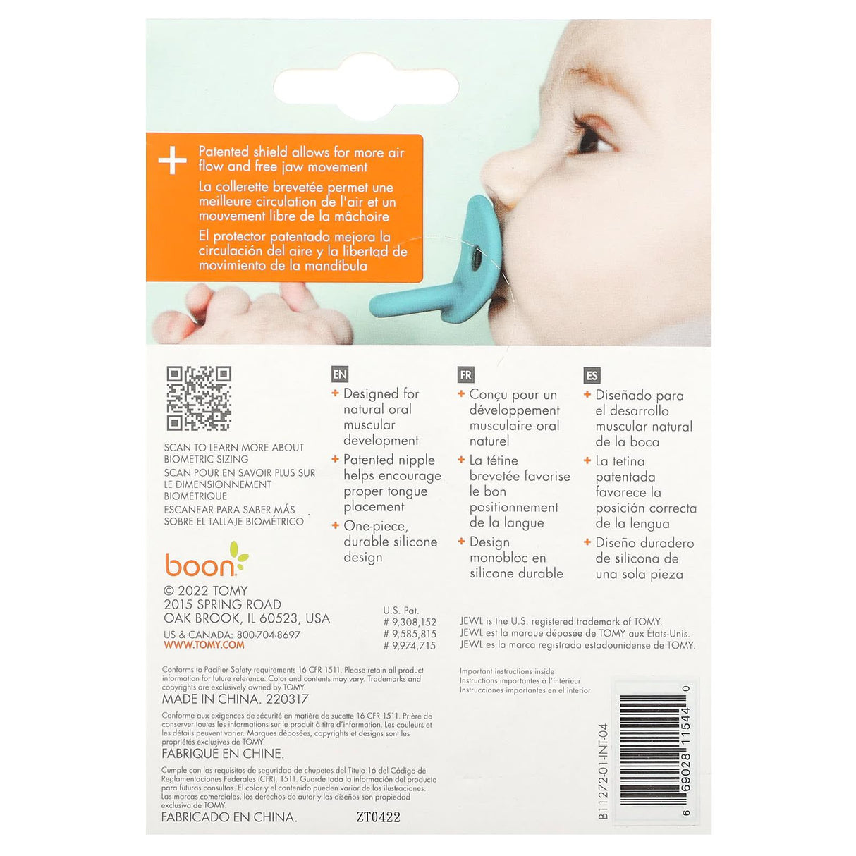 Boon, Jewl, Orthodontic Pacifiers, 3 Months+, 2 Pack - Supply Center USA