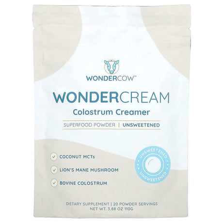 Wondercow, WonderCream, Colostrum Creamer, Unsweetened, 3.88 oz (110 g) - Supply Center USA