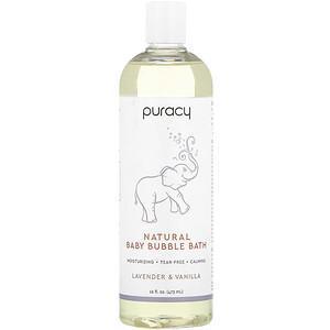 Puracy, Natural Baby Bubble Bath, Lavender & Vanilla, 16 fl oz (473 ml) - Supply Center USA