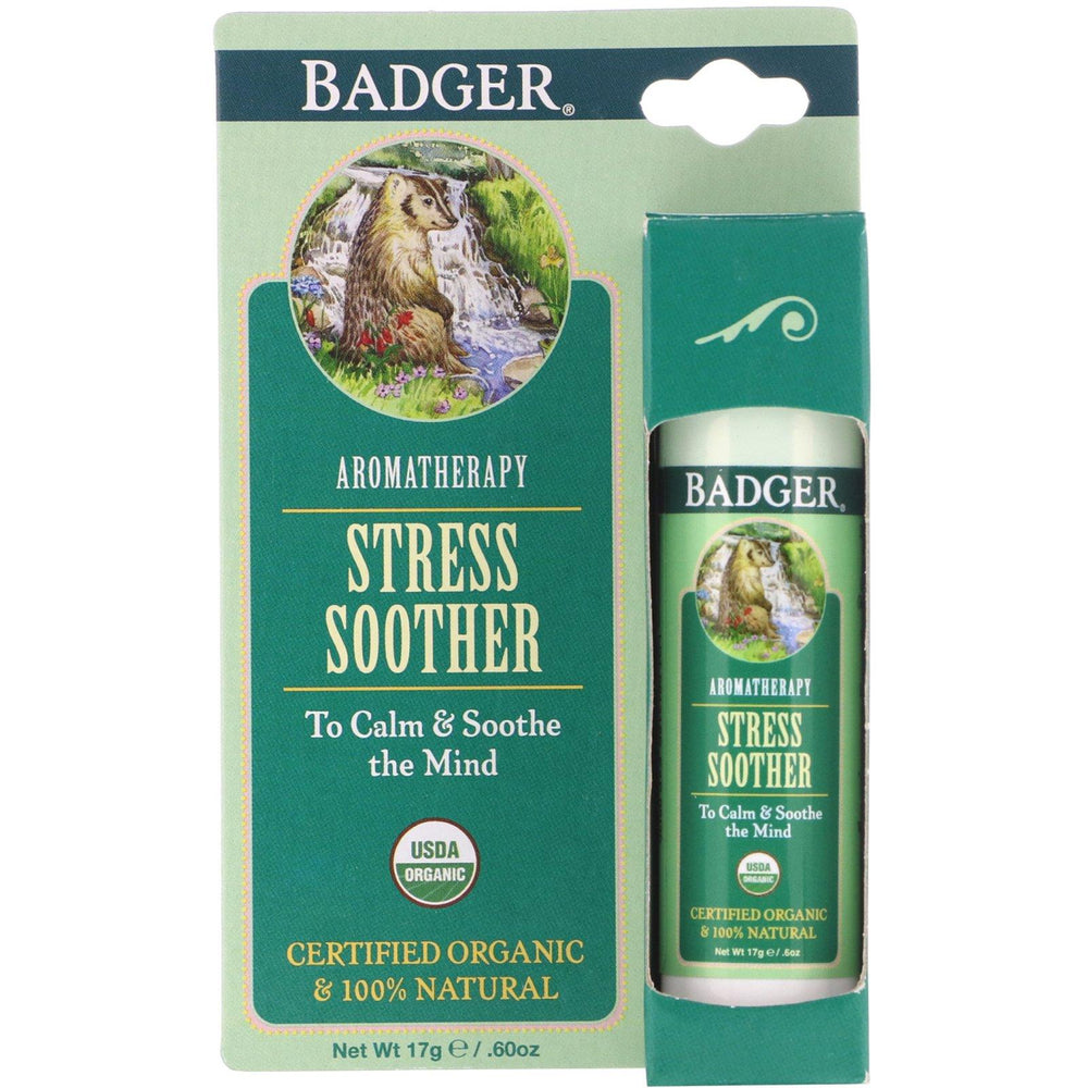 Badger Company, Stress Soother, Tangerine & Rosemary, .60 oz (17 g) - HealthCentralUSA