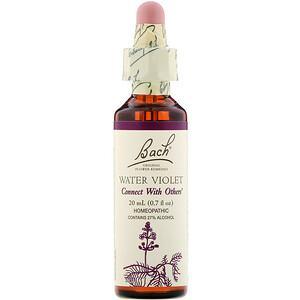 Bach, Original Flower Remedies, Water Violet, 0.7 fl oz (20 ml) - HealthCentralUSA