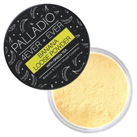 Palladio, 4Ever + Ever, Banana Loose Powder with Green Tea, 0.21 oz (6 g) - Supply Center USA