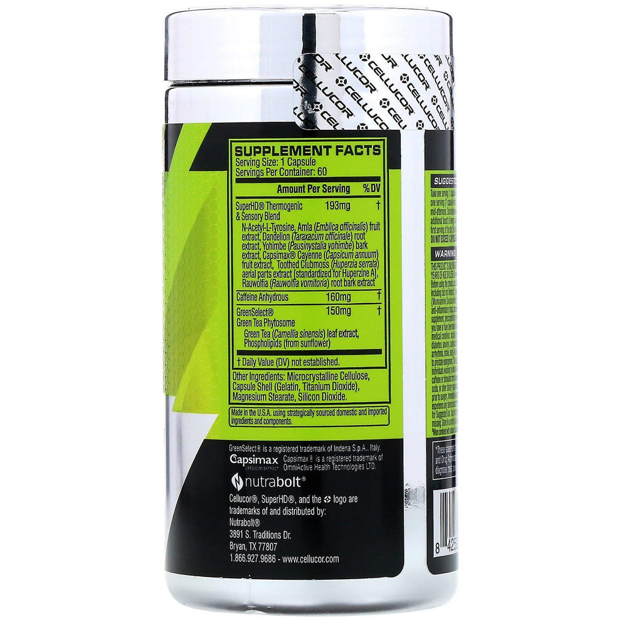 Cellucor, Super HD, High-Definition Fat Burner, 60 Capsules - Supply Center USA