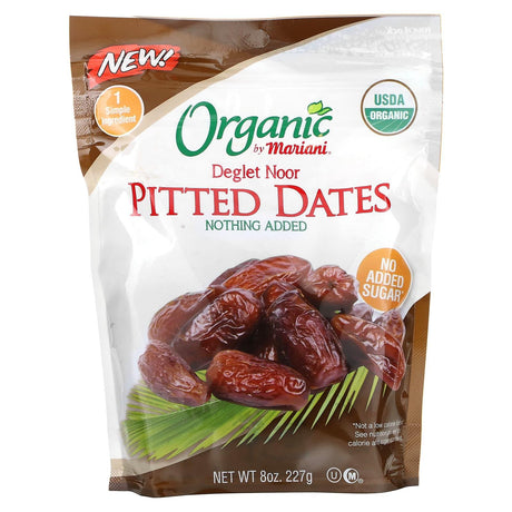 Mariani Dried Fruit, Organic Deglet Noor Pitted Dates, 8 oz ( 227 g) - Supply Center USA