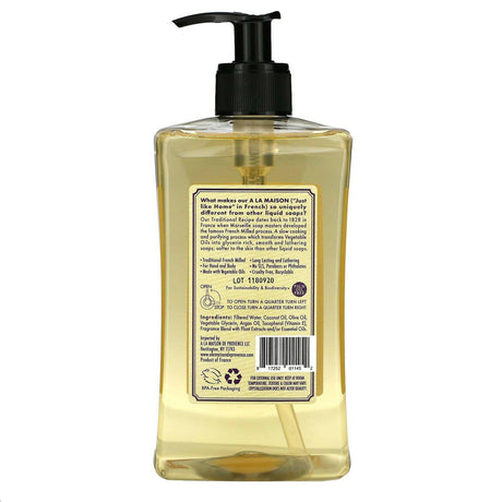 A La Maison de Provence, Liquid Soap For Hand & Body, Rose Lilac, 16.9 fl oz (500 ml) - Supply Center USA