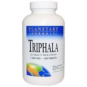 Planetary Herbals, Triphala, GI Tract Wellness, 1,000 mg, 180 Tablets - Supply Center USA