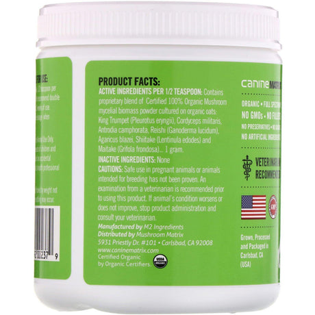 Canine Matrix, Skin & Coat, Mushroom Powder, 7.1 oz (200 g) - Supply Center USA