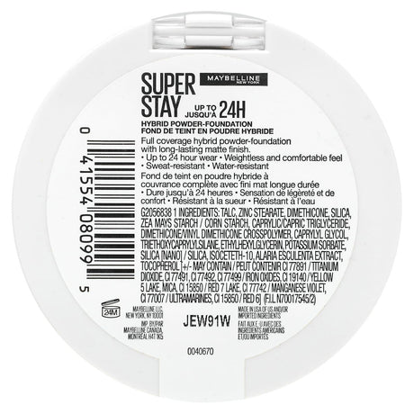 Maybelline, Super Stay, Hybrid Powder-Foundation, 220, 0.21 oz (6 g) - Supply Center USA