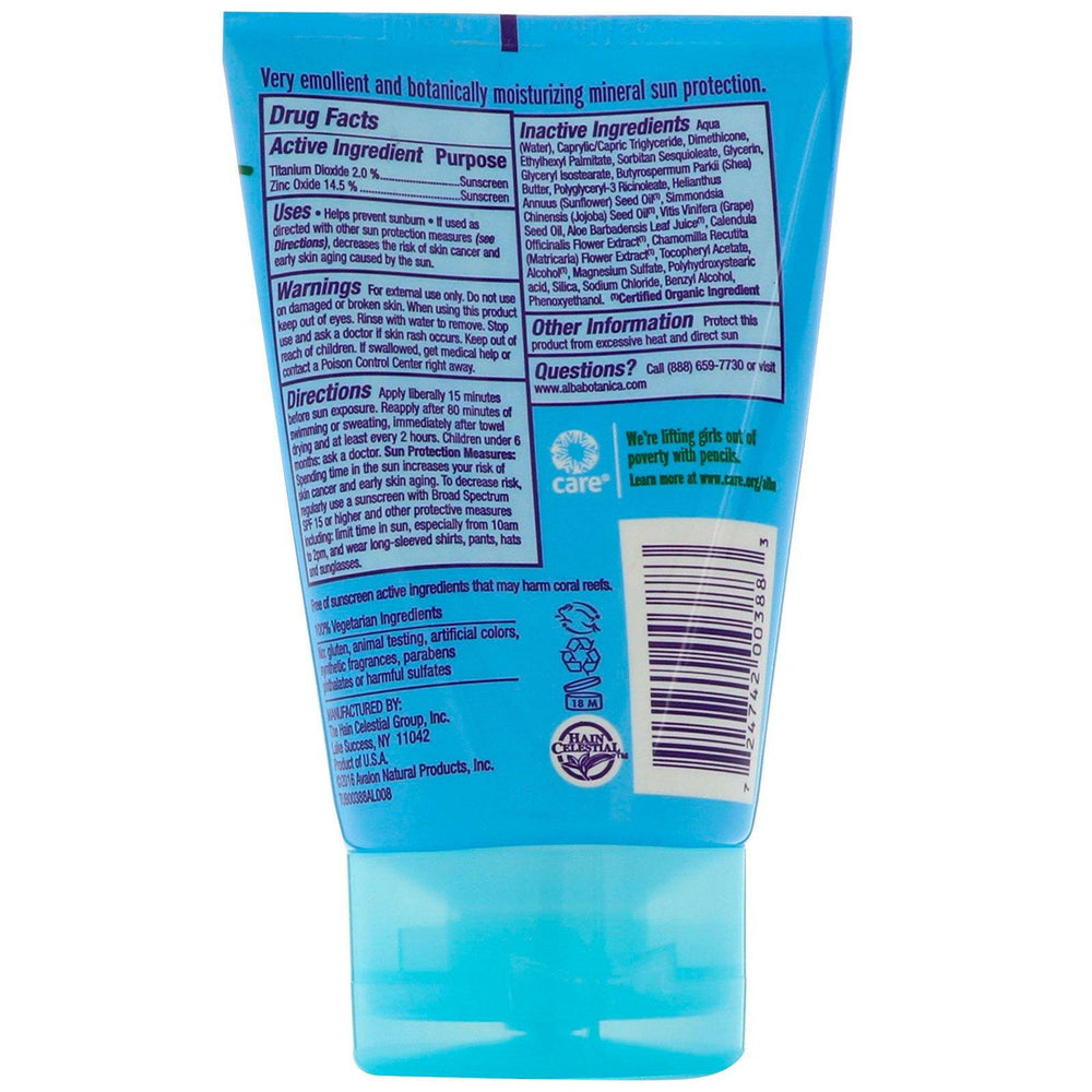 Alba Botanica, Mineral Sunscreen, Kids, SPF 30, 4 oz (113 g) - HealthCentralUSA