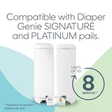 Diaper Genie Easy Roll Refill with 30 Bags, Holds up to 1410 Newborn Diapers per Refill