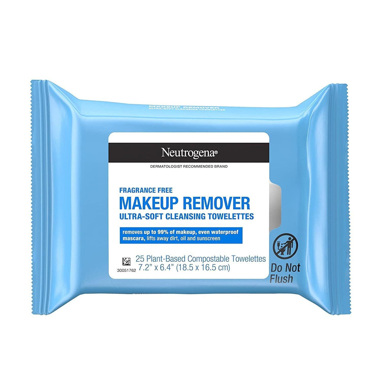 Neutrogena Fragrance-Free Makeup Remover Wipes, Daily Facial Cleanser Towelettes, Gently Removes Oil & Makeup, Alcohol-Free Makeup Wipes, 25 Ct - Supply Center USA