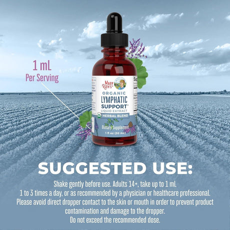 Maryruth Organics Lymphatic Support Drops, USDA Organic Immune Support Supplement, Lymphatic Support with Echinacea & Elderberry, Antioxidant & Immune Defense, Vegan, Non-Gmo, 30 Servings - Supply Center USA