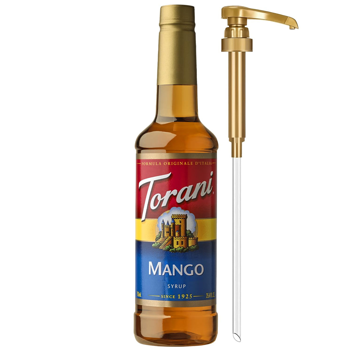 Torani Coffee Syrup, Vanilla Flavored Syrup for Drinks, Pump Included, 25.4 Fl Oz