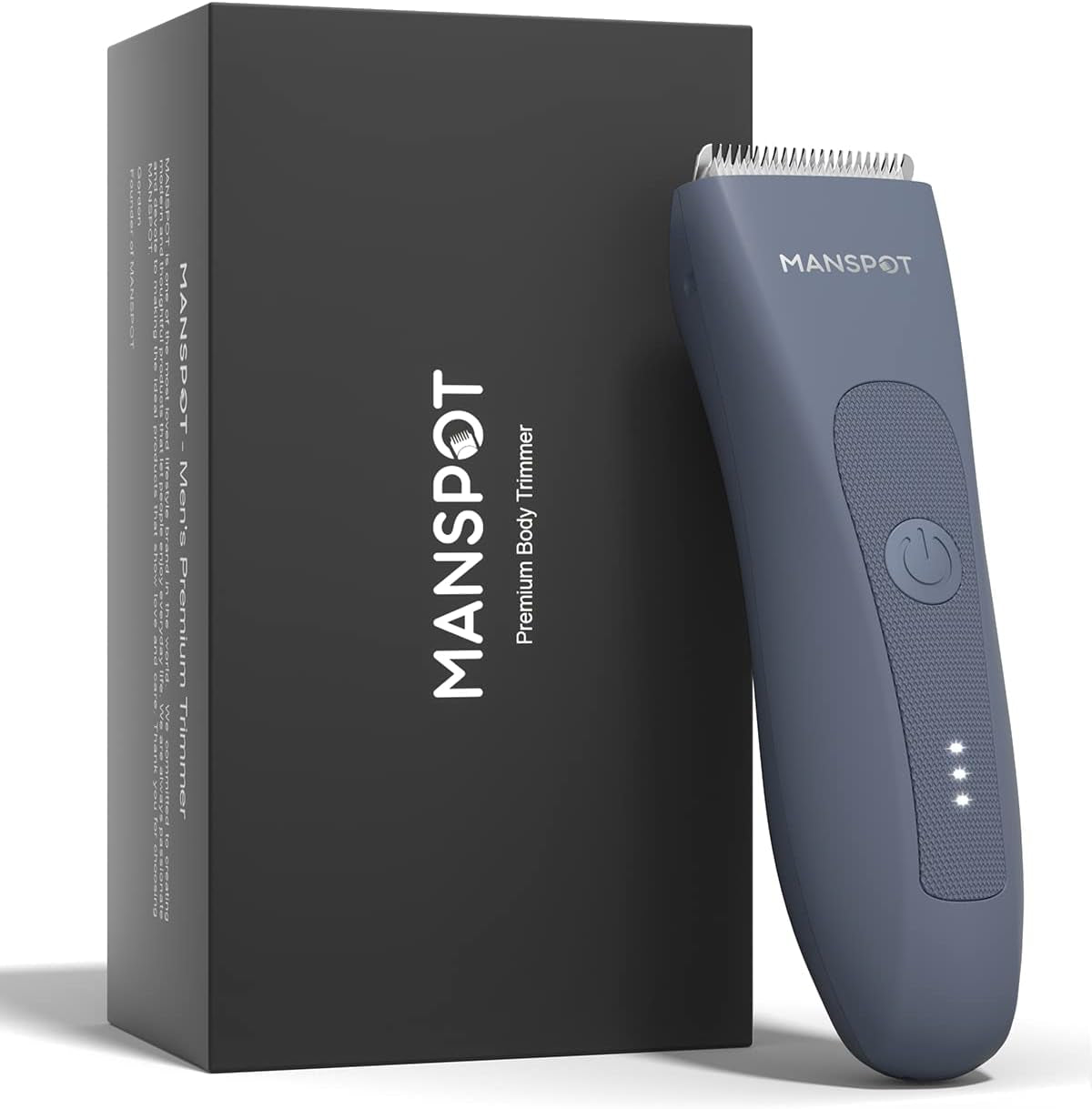 MANSPOT Manscape Groin & Body Hair Trimmer for Men, Electric Ball Trimmer Pubic Trimmer Shaver,Manscape Kit with 4 Guard,Replaceable Ceramic Blade Heads,Waterproof Wet/Dry Shaver,90 Minutes Shaving