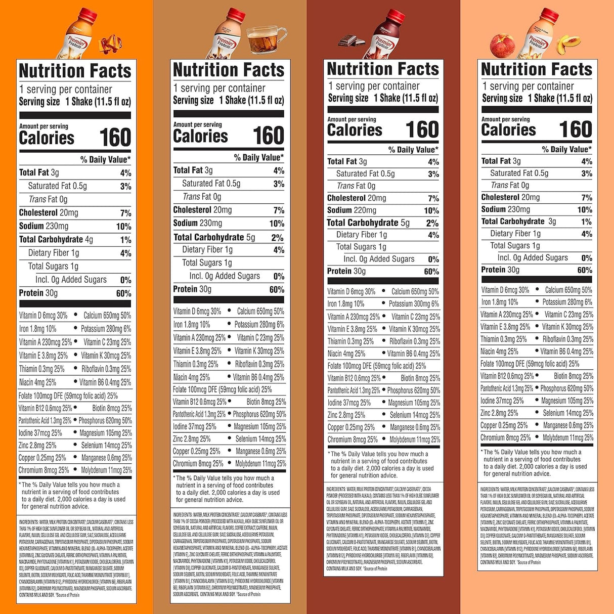 Premier Protein, Protein Shake, 8 Flavor Variety Pack, 30G Protein, 1G Sugar, 24 Vitamins & Minerals, Nutrients to Support Immune Health 11.5 Fl Oz (8 Pack)