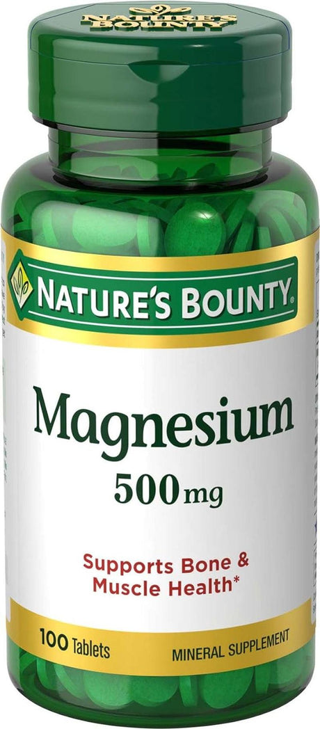 Nature'S Bounty Magnesium, Bone and Muscle Health, Whole Body Support, Tablets, 500 Mg, 200 Ct - Supply Center USA