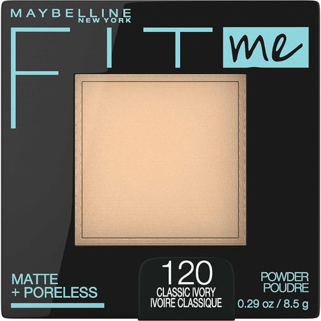 Maybelline Fit Me Matte + Poreless Pressed Face Powder Makeup & Setting Powder, Classic Ivory, 1 Count - Supply Center USA