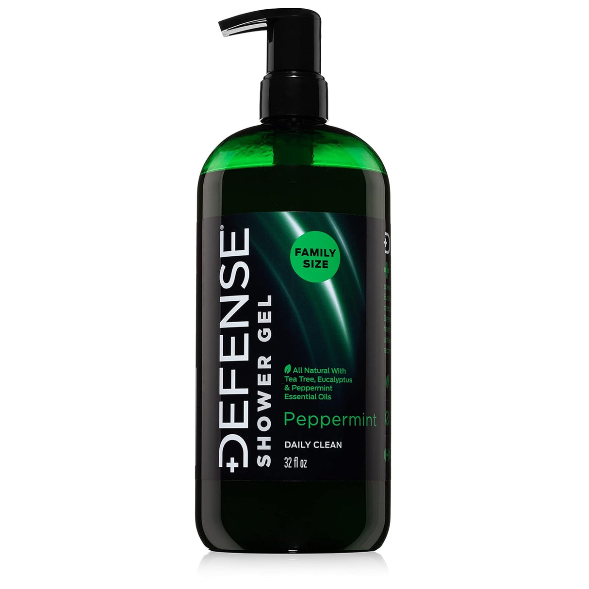 Defense Soap Organic Body Wash - All Natural Shower Gel with Eucalyptus, Aloe Vera. Wrestling Inspired, for All Skin Types. 32 Oz