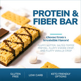 Wonderslim Protein & Fiber Bar, Salted Toffee Pretzel, 15G Protein, 7G Fiber, Gluten Free (7Ct)