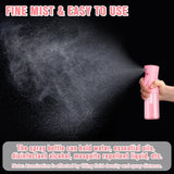 Empty Spray Bottles, Spray Water Bottle Fine Mist Refillable, Continuous Spray Bottle for Hair, Skin Care, Showering Pets, Plants, Travel, Cleaning and Ironing 6.8 Ounce (Pink)