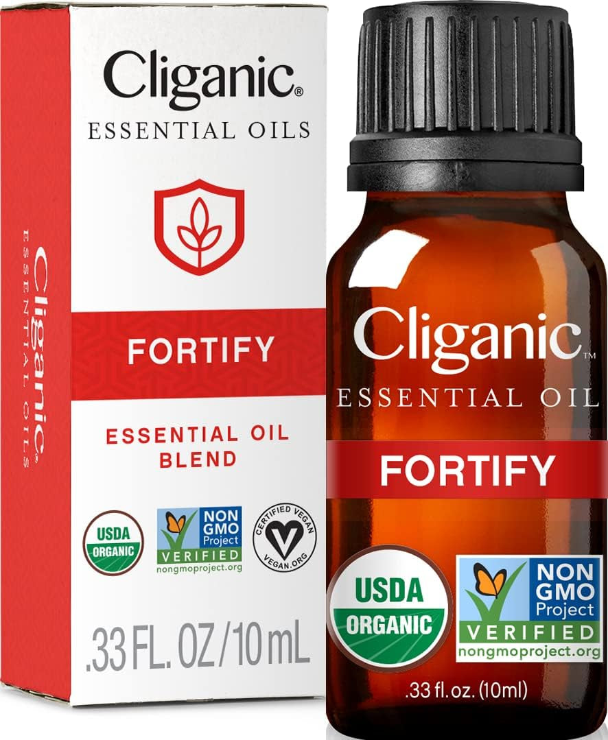 Cliganic Organic Essential Oils Set (Top 5) - 100% Pure Natural - Aromatherapy, Candle Making - Peppermint, Lavender, Eucalyptus, Lemongrass & Orange (Packaging May Vary)