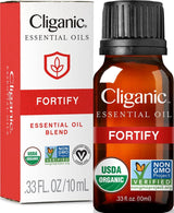 Cliganic Organic Essential Oils Set (Top 5) - 100% Pure Natural - Aromatherapy, Candle Making - Peppermint, Lavender, Eucalyptus, Lemongrass & Orange (Packaging May Vary)