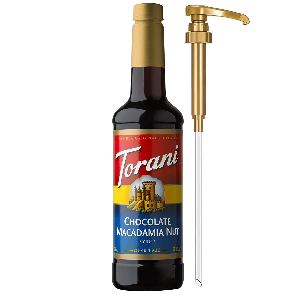 Torani Coffee Syrup, Vanilla Flavored Syrup for Drinks, Pump Included, 25.4 Fl Oz