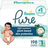 Pampers Pure Protection Diapers - Size 5, One Month Supply (132 Count), Hypoallergenic Premium Disposable Baby Diapers