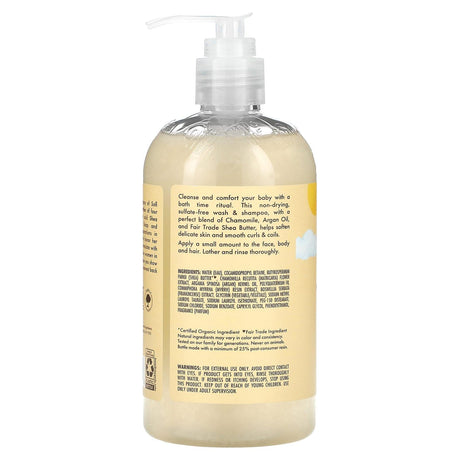 SheaMoisture, Baby Wash & Shampoo, Raw Shea, Chamomile & Argan Oil, 13 fl oz (384 ml) - Supply Center USA