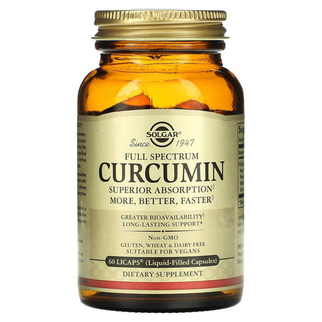 Solgar, Full Spectrum Curcumin, 60 Licaps - Supply Center USA