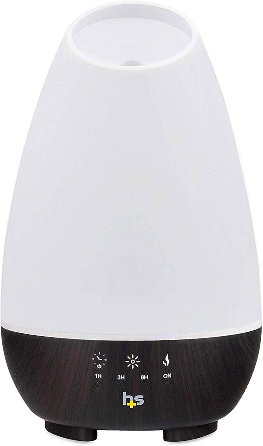Healthsmart Essential Oil Diffuser, Cool Mist Humidifier and Aromatherapy Diffuser, FSA HSA Eligible with 500ML Tank for Large Rooms, Adjustable Timer, Mist Mode and 7 LED Light Colors, White