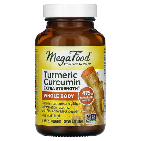 MegaFood, Turmeric Curcumin, Extra Strength, 60 Tablets - Supply Center USA