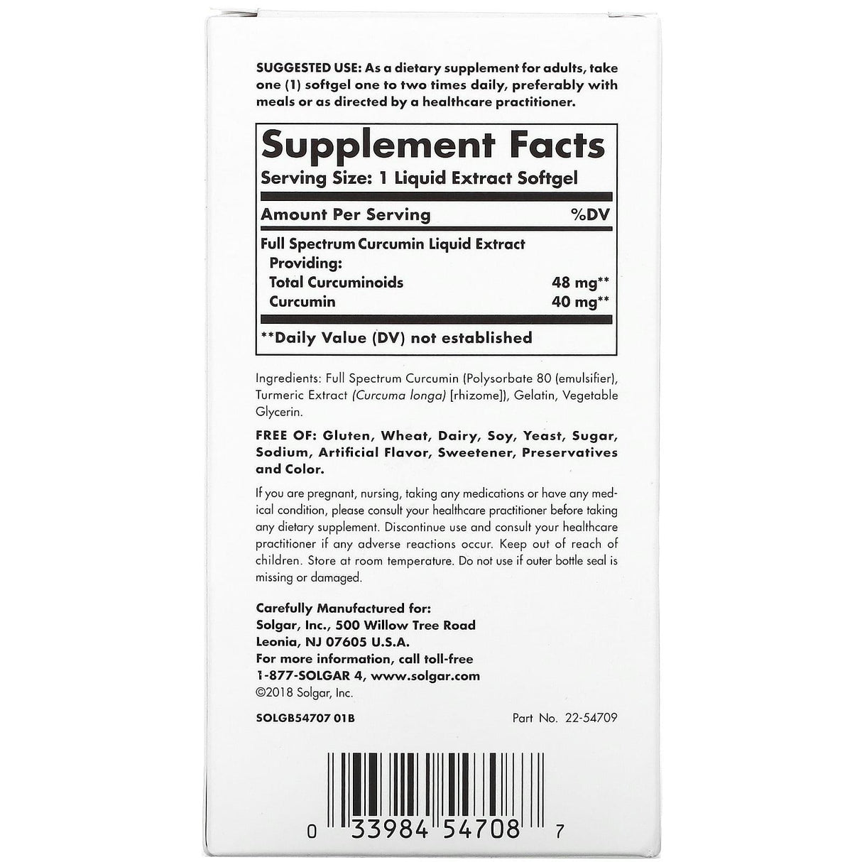 Solgar, Full Spectrum Curcumin, 90 Liquid Extract Softgels - Supply Center USA