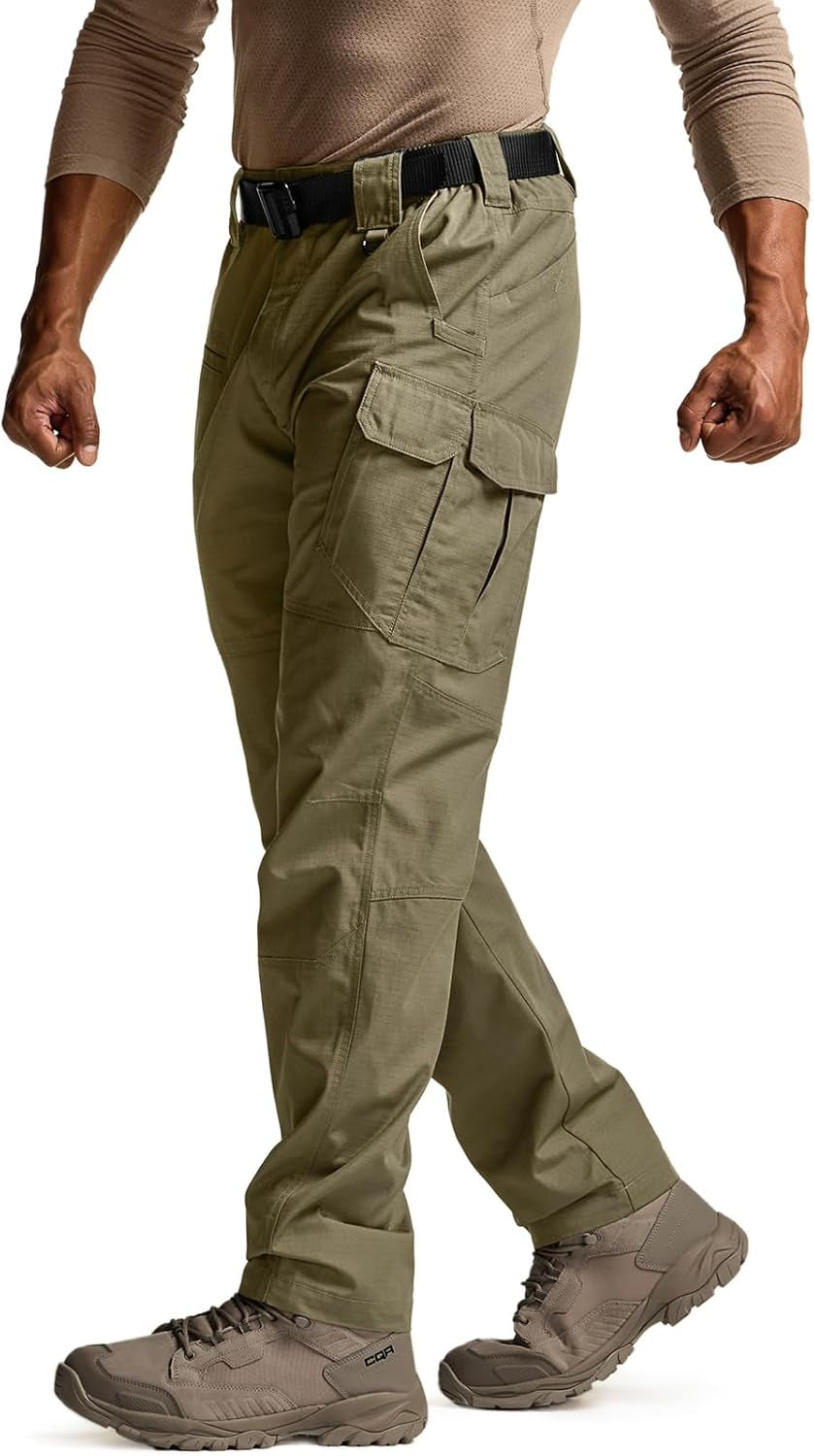CQR Men'S Tactical Pants, Water Resistant Ripstop Cargo Pants, Lightweight EDC Work Hiking Pants, Outdoor Apparel