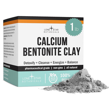 Calcium Bentonite Clay Healing Powder - Pure Pharmaceutical, Better than Food Grade - Face, Body & Hair Detox Mask, for Internal Use, Natural Mud Masks, Deep Pore Cleansing for Health & Beauty - Supply Center USA